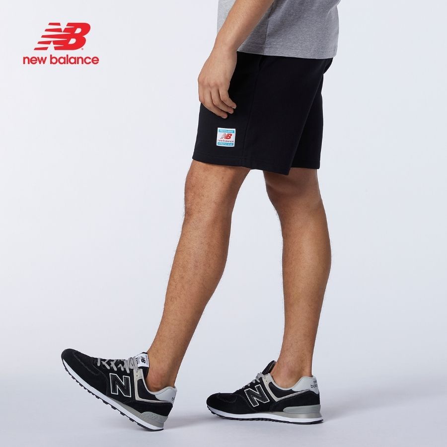 Quần ngắn thể thao nam New Balance Essentials Fleece - AMS11502BK (form châu á)