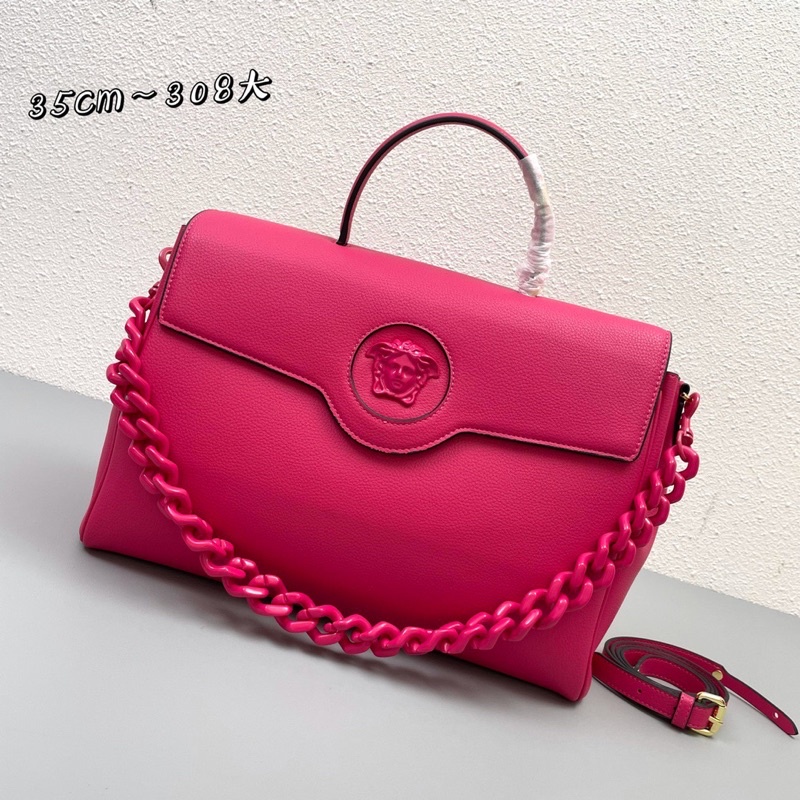 Túi xách nữ thương hiệu Versace LaMedusa da thật cao cấp 3 size màu hồng đậm hot trend