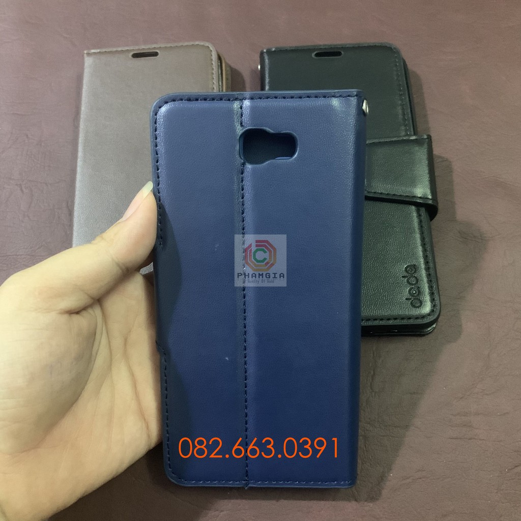 Bao da Samsung J7 prime nắp gập chống đỡ xem phim, ngăn đựng thẻ siêu tiện lợi