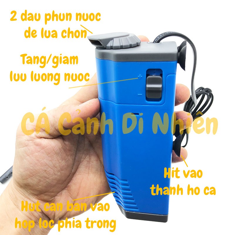 Máy lọc nước 3W dạng phun mưa để trong hồ cá mini YA-8031F