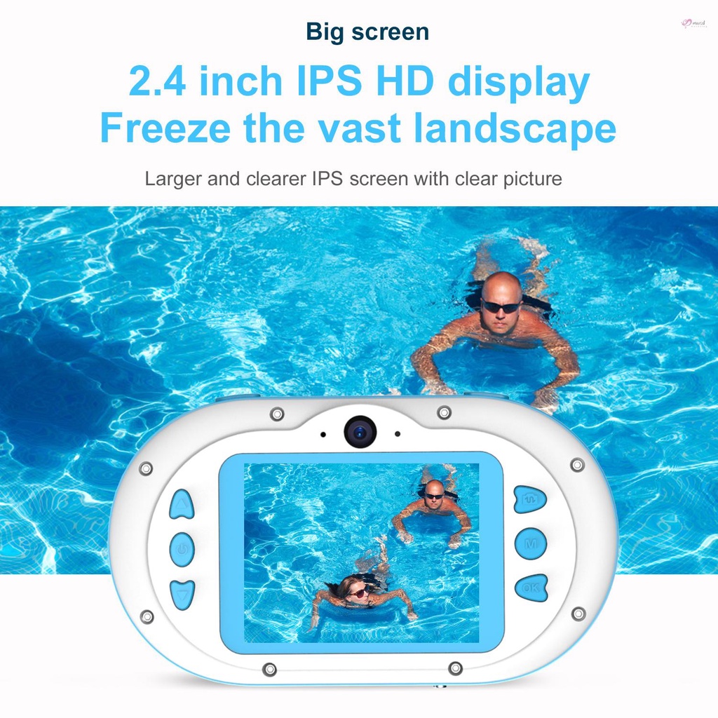 Camera kỹ thuật số 8MP chống thấm nước màn hình kép 2.4 Inch IPS HD tự hẹn giờ cho bé 5s
 | BigBuy360 - bigbuy360.vn