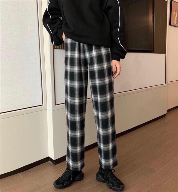 Plaid pant / quần tây caro ( hình thật )