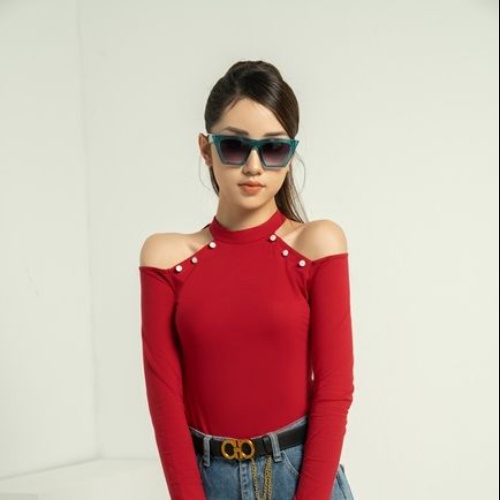 Áo thun nữ dài tay khoét vai dáng ôm AT040-06 thiết kế trẻ trung sang trọng phù hợp mọi hoàn cảnh