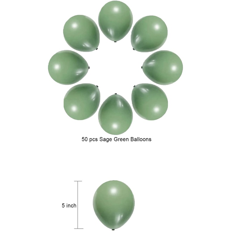 Set 100 Bong Bóng 5inch Bằng Latex Màu Xanh Bơ Dùng Trang Trí Tiệc Sinh Nhật/Tiệc Cưới