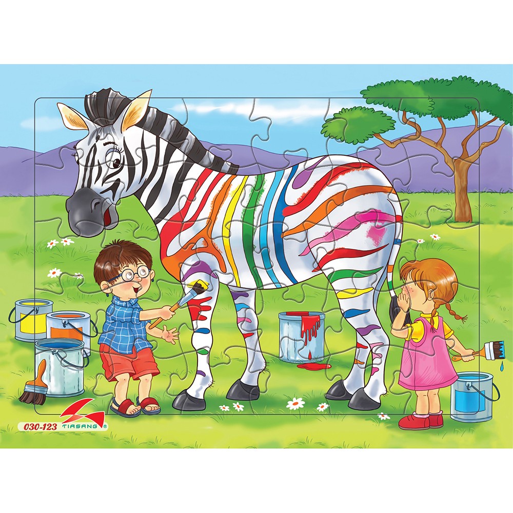 Tranh xếp hình A4 cho bé, 30 mảnh ghép, Tia Sáng Việt Nam. Đồ chơi trí tuệ cho bé từ 3 tuổi
