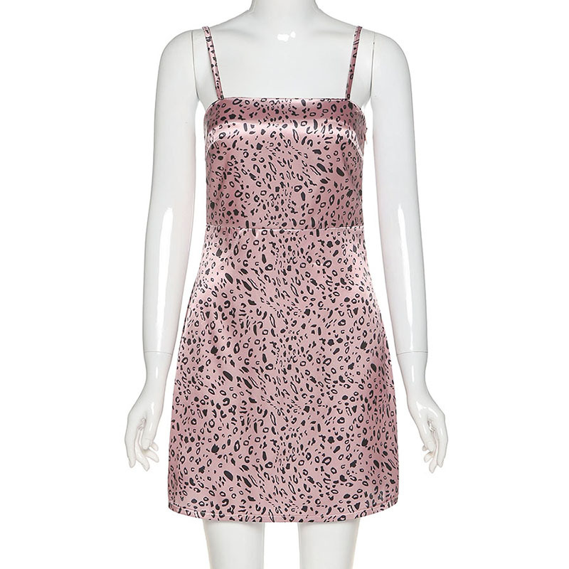 Jennie Vintage Sexy Leopard Pink Slip Dress | BigBuy360 - bigbuy360.vn