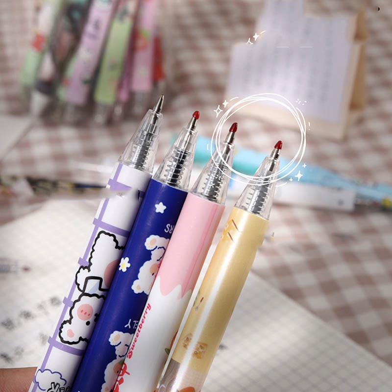 Set 20 Bút Mực Gel Ngòi 0.5Mm Màu Đen Kiểu Dáng Dễ Thương Cho Học Sinh