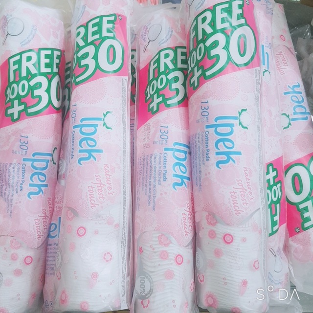 Bông tẩy trang ipek 130 miếng