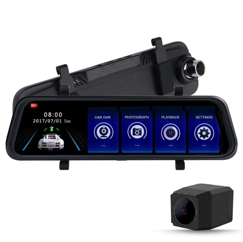 Camera DVR 10 "Xe hơi Truyền phát Phương tiện Gương chiếu hậu FHD 1080P Dash Cam Máy ghi hình L900