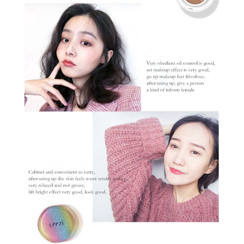 [Hàng mới về] Phấn nước dạng kem BB Leezi dưỡng ẩm che khuyết điểm che giấu lỗ chân lông trang điểm cao cấp
