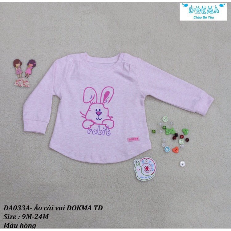 Dokma - Áo cotton nỉ cho bé (9-24m) DA033A