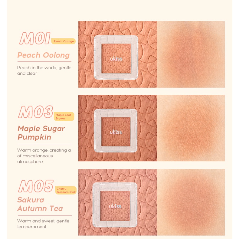 Phấn Má Hồng Màu Lì/Màu Nude/Màu Đào Tự Nhiên Với Độ Bóng Cao