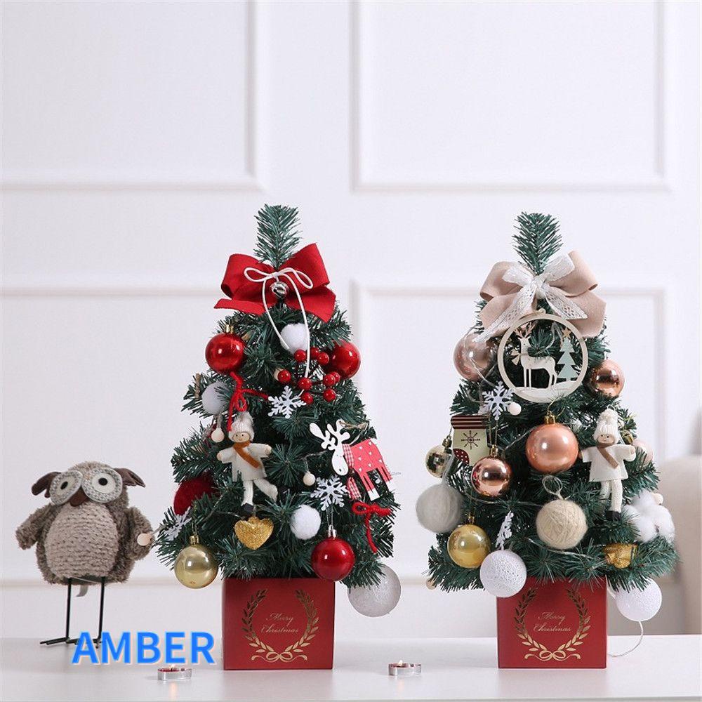 Cây thông noel mini 45cm có đèn LED dùng trang trí giáng sinh năm mới