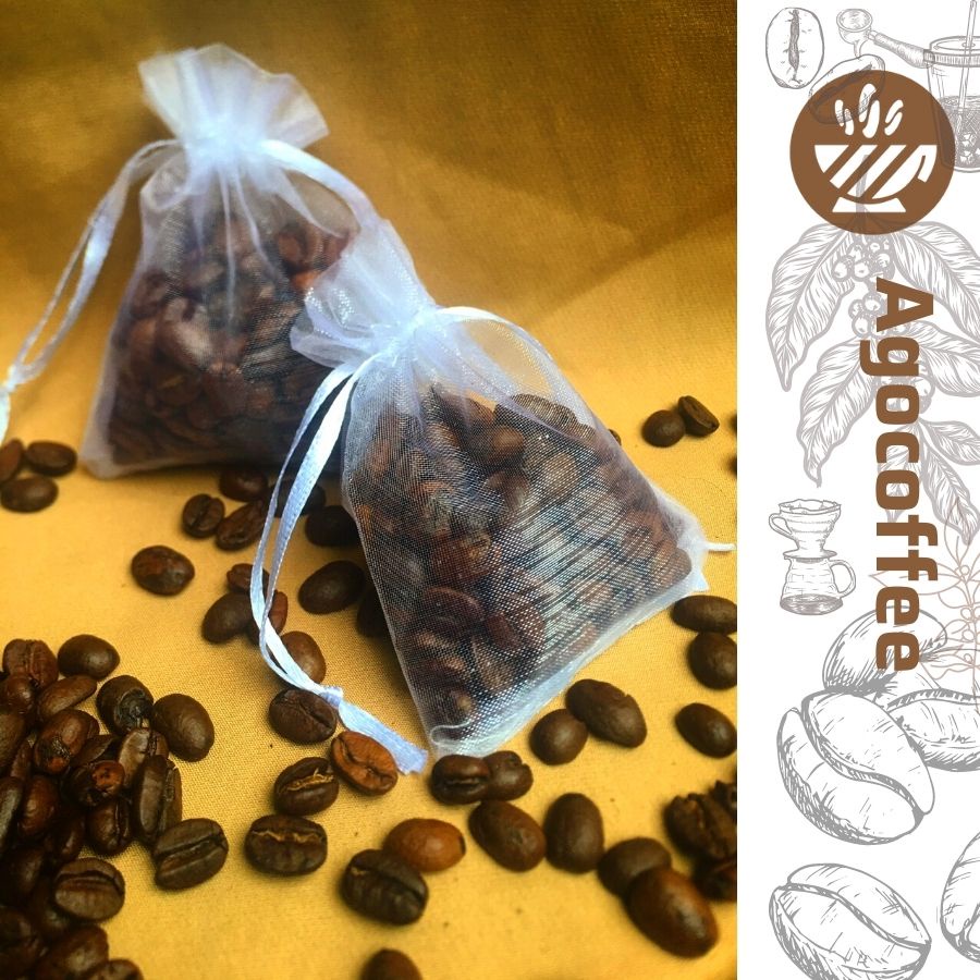 Túi thơm cà phê hạt rang nguyên chất 100% Agocoffee làm thơm, trang trí và khử mùi | BigBuy360 - bigbuy360.vn