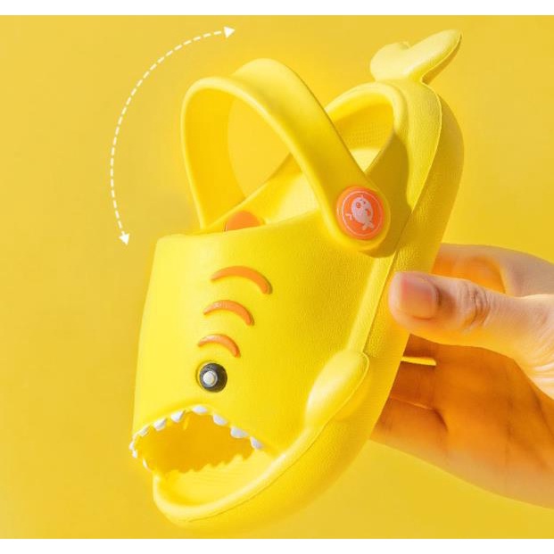 Dép Cao Su Đi Biển Hình Cá Mập Hoạt Hình Dễ Thương Cho Bé