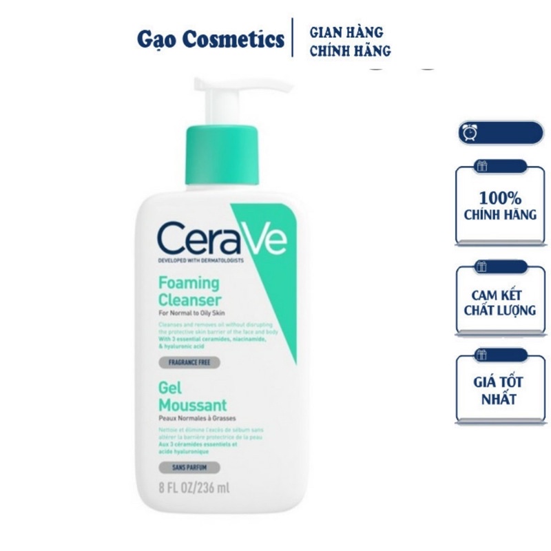 Sữa rửa mặt Cerave Facial Cleanser Dành cho da dầu 236ml