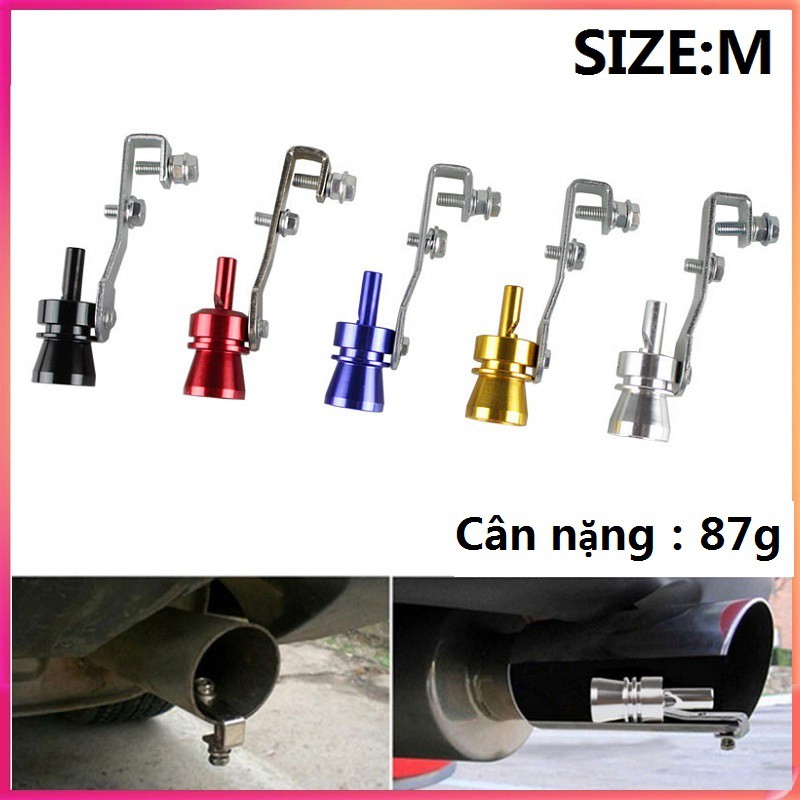 Size M Còi Turbo gắn vào ống bô xe máy / xe hơi