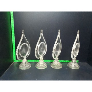 Tháp Xá Lợi hình lá Bồ Đề, loại nhỏ, không thấu kính, không khuông, mica 5mm tốt