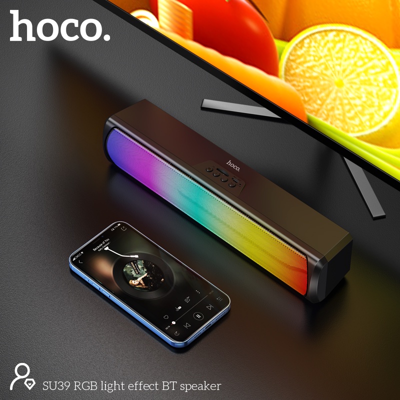 Loa dài bluetooth Hoco SU39 thể thao, LED nhiều màu, Bass mạnh mẽ, to rõ, hỗ trợ di động không dây, Aux 3.5, khe thẻ nhớ