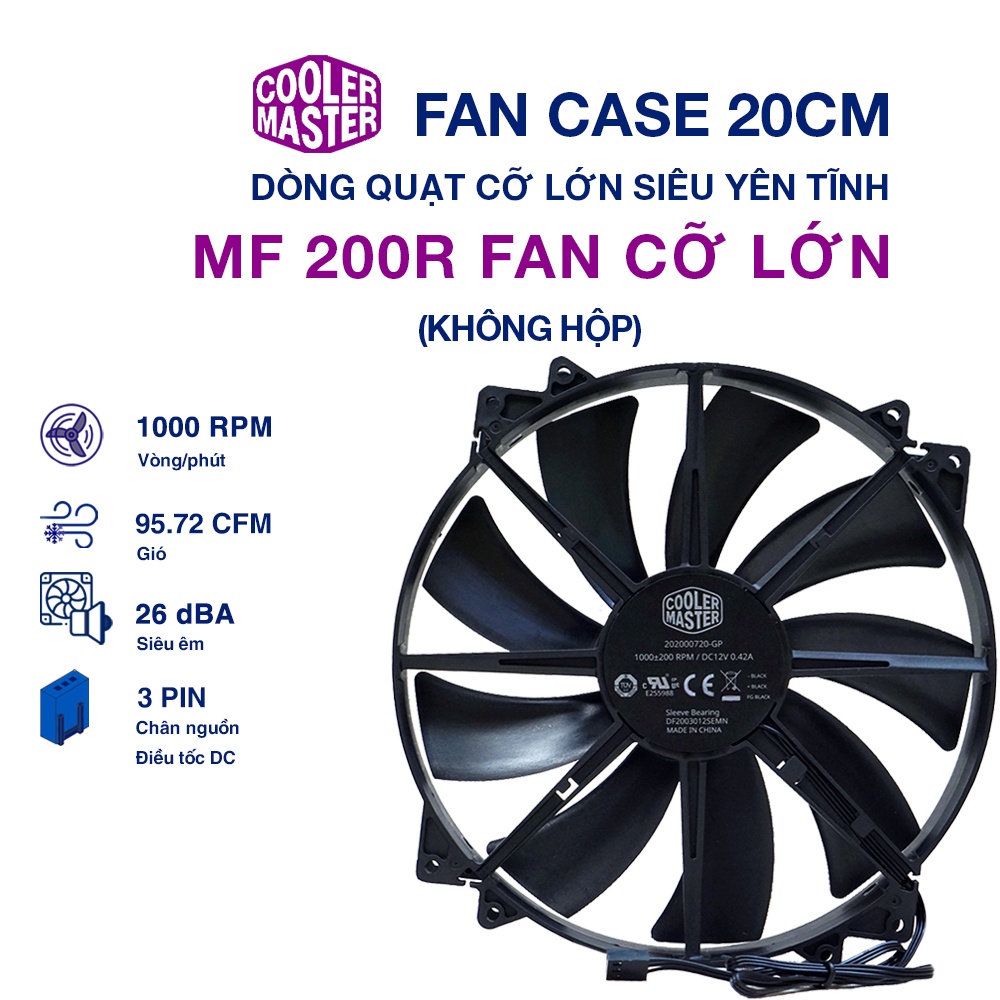 Quạt Fan Case 12cm Cooler Master gió mạnh quạt êm - CoolerMaster SickleFlow Halo Masterfan Fan led RGB 120mm 140mm 14cm