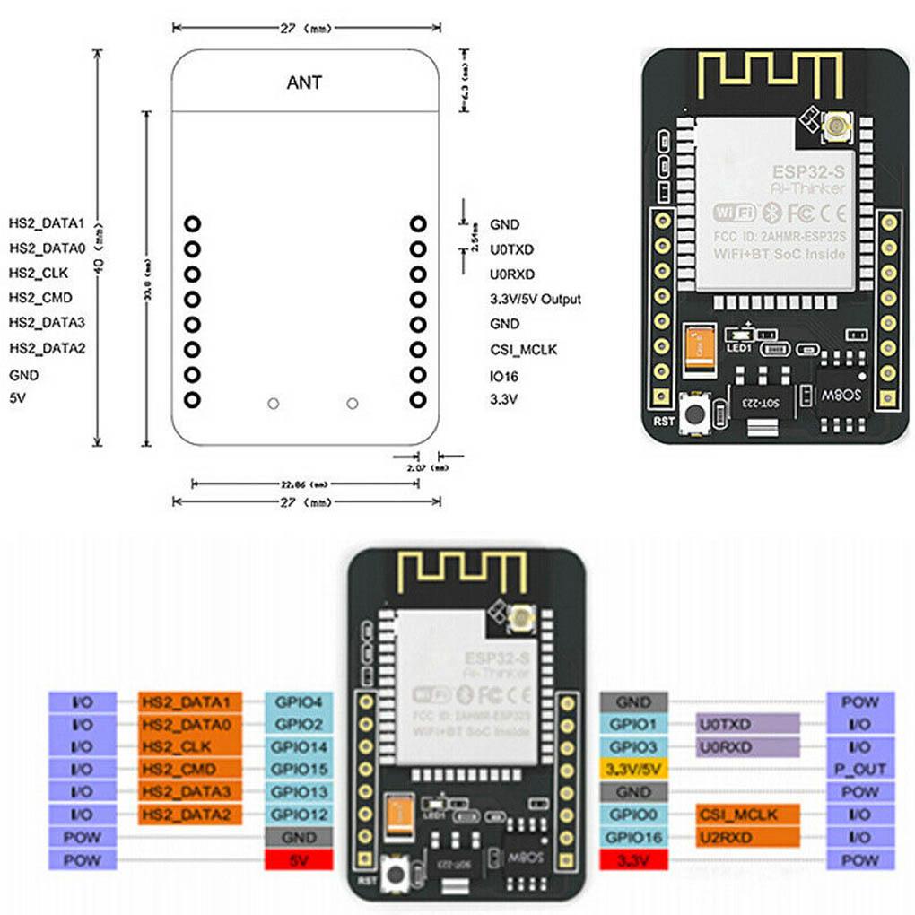 Bảng Mạch Phát Triển Camera WIFI ESP32 CAM ESP32 5V Với Mô-Đun Camera OV2640