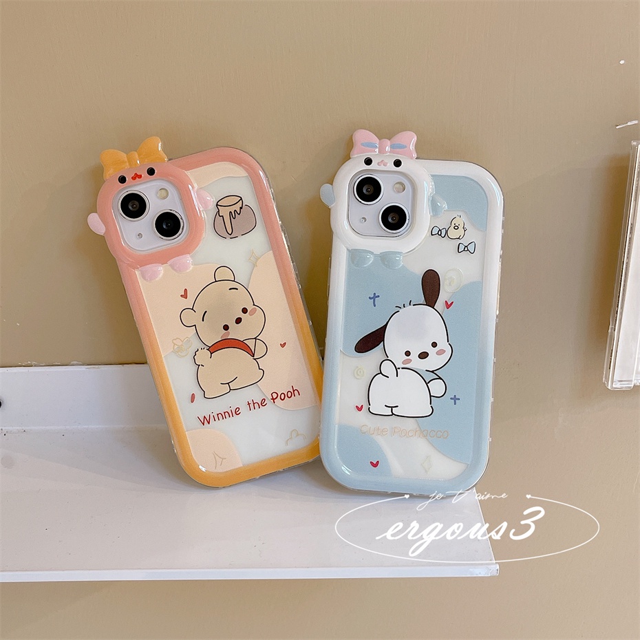 Ốp Điện Thoại Mềm Hình Gấu Pooh Và Pochacco Cho iPhone 14 13 12 11 Pro Max SE2020 X XR Xs Max 7 8 6 6s Plus