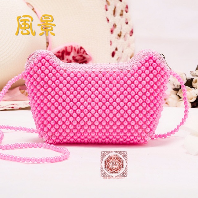 Túi/ví Đính Hạt Cườm Nhiều Màu Cho Bé Gái 11*17.5*6cm - Lucky Girl shop