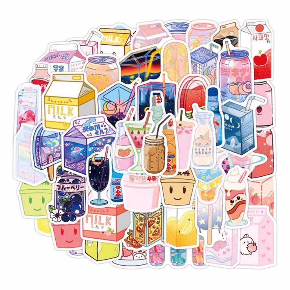 Bộ 50 Miếng Dán Họa Tiết Graffiti Dễ Thương Dùng Trang Trí Laptop / Hành Lý / Đồ Uống Cho Bé DIY
