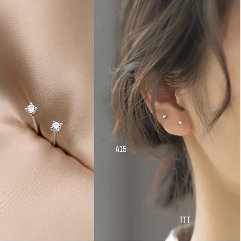 Nụ đá chấm chốt bạc đẹp