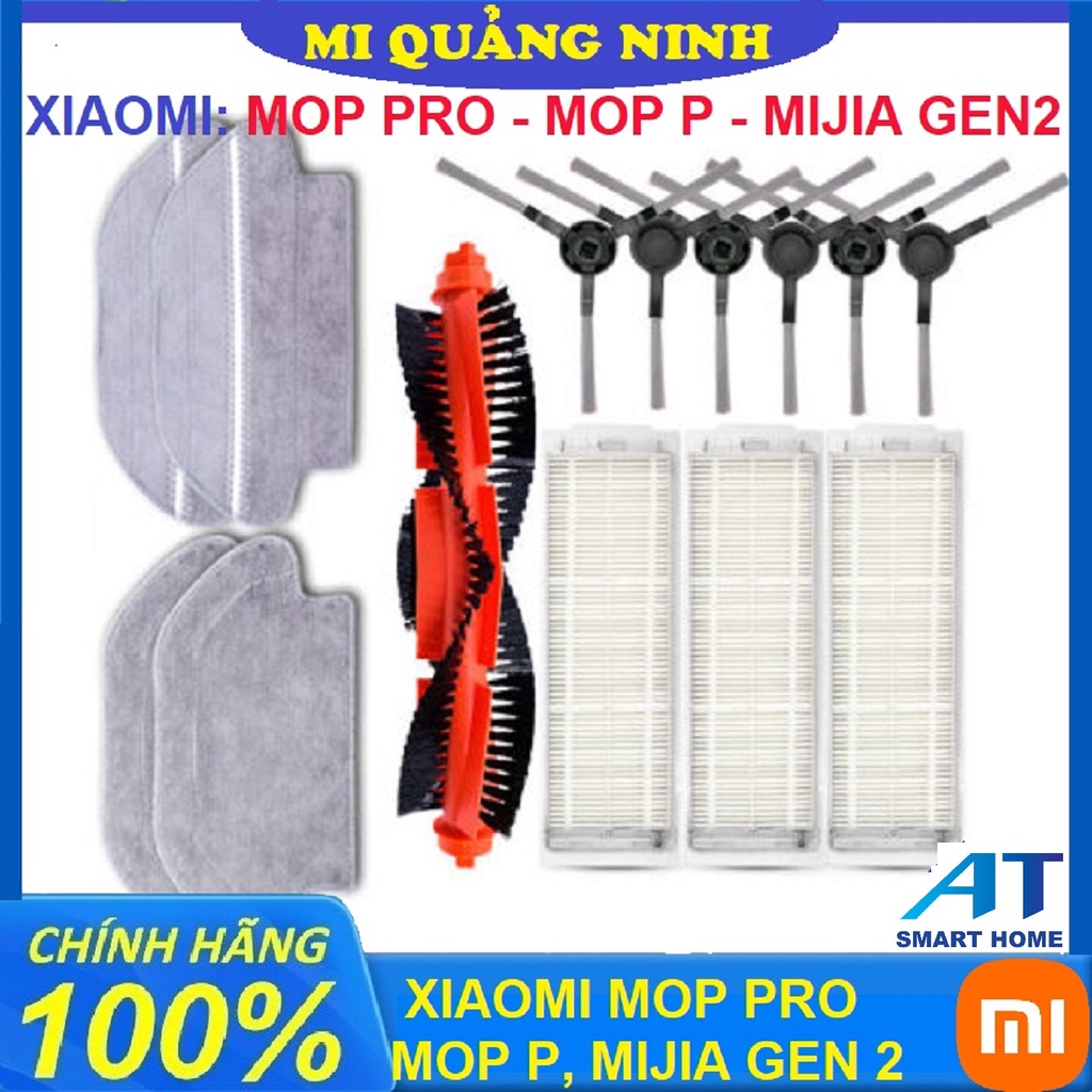 Phụ kiện Robot hút bụi Xiaomi Mop Pro, Mop P, Mijia Gen 2 - Màng lọc hepa, Khăn lau, Chổi giữa, Chổi cạnh STYJ02YM