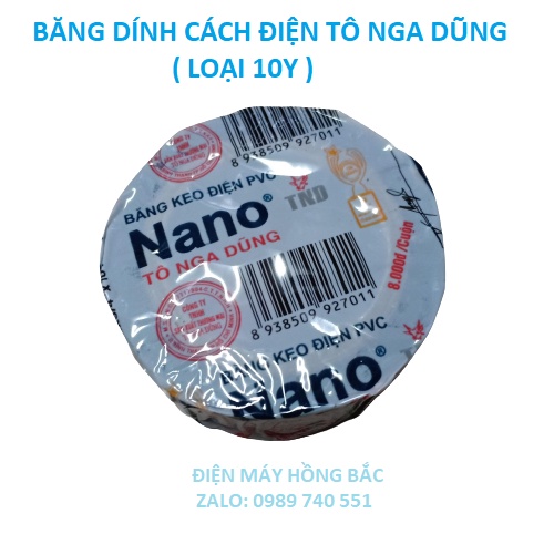 Băng dính điện NANO 5MILx3/4&quot;x10Y Tô Nga Dũng