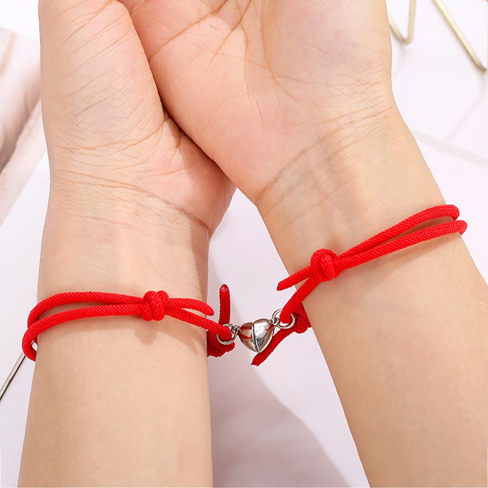 FORBETTER Vòng Tay Đôi Hình Trái Tim Thời Trang