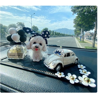 Tượng chó Poodle loại to đẹp trang trí xe hơi, bàn làm việc, làm quà tặng cực yêu - D&A Shop.