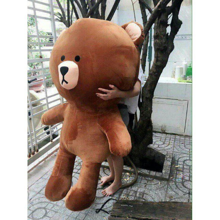 Gấu bông Brown cao cấp khổ vải 1,4m cao 1,2m hàng VNXK- Quà Tặng Yêu Thương - HQ Fashion86