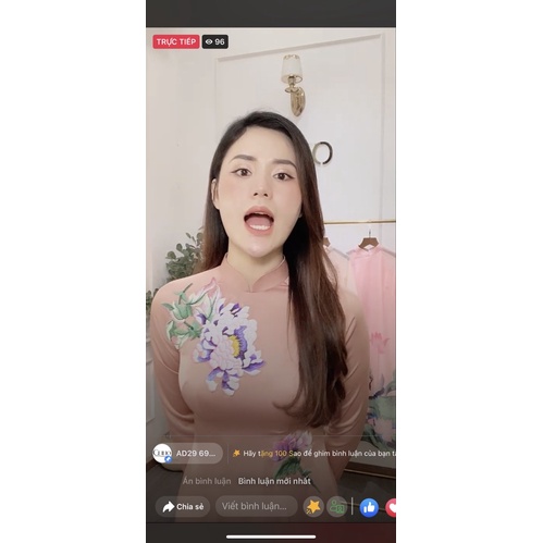 Áo dài Ceilio, Size M, nguyên tag