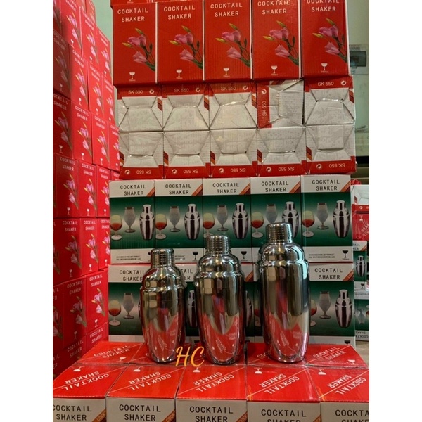 Bình lắc rượu (Cocktail Shaker) bằng Inox 304 Cao cấp 350ml 500ml 700ml