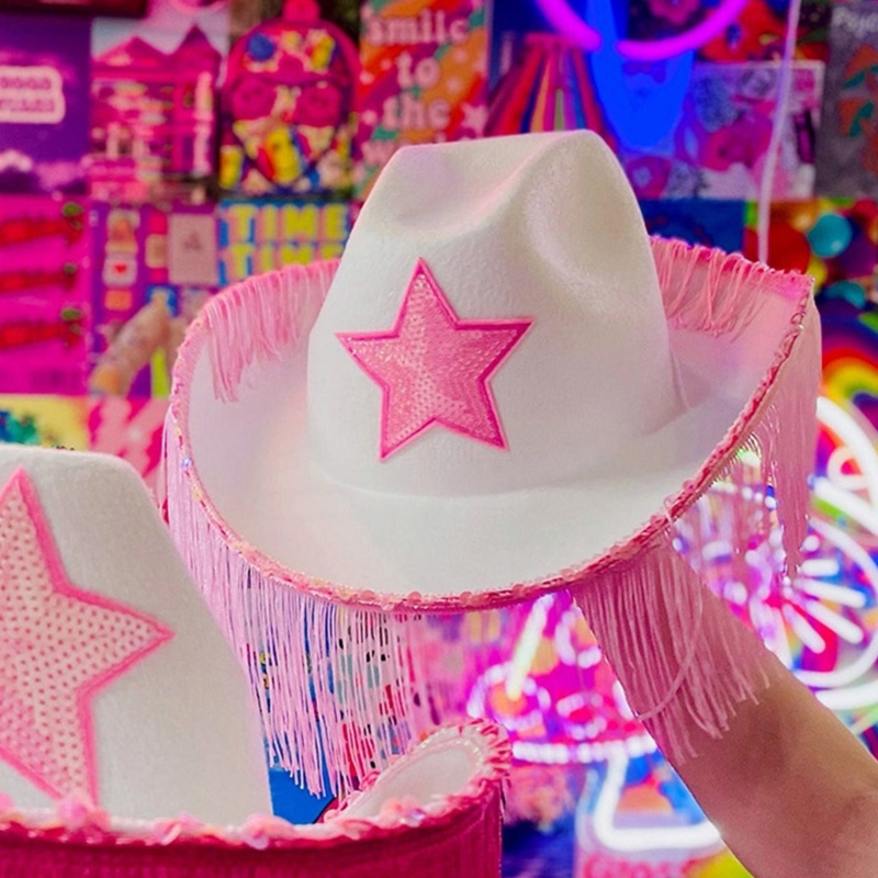 Mũ Cao Bồi Đính Tua Rua Hóa Trang Vui Nhộn Cho Người Lớn