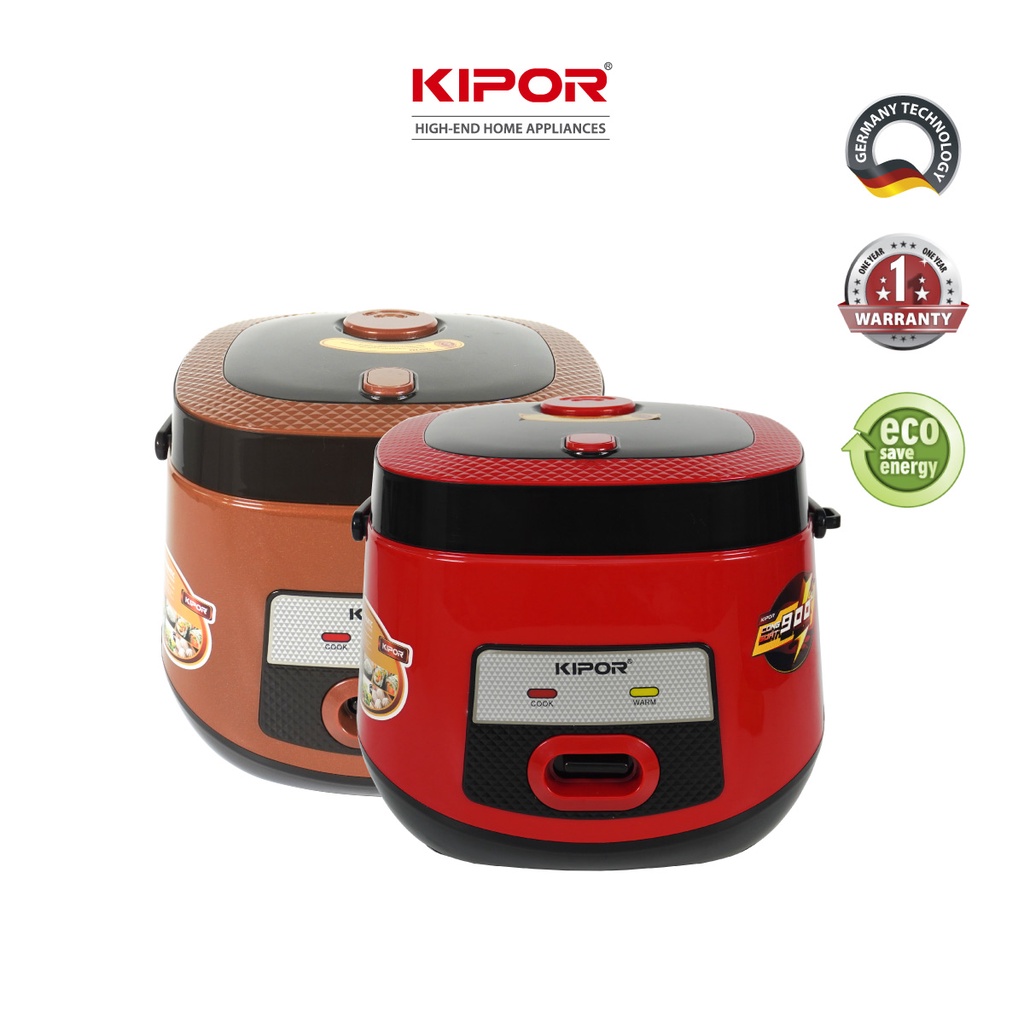 Nồi cơm điện KIPOR KP-N86918-1.8L-Lớp chống dính TEFLON cao cấp, lòng nồi niêu dày 3mm 1kg-Bảo hành tại nhà 12 tháng