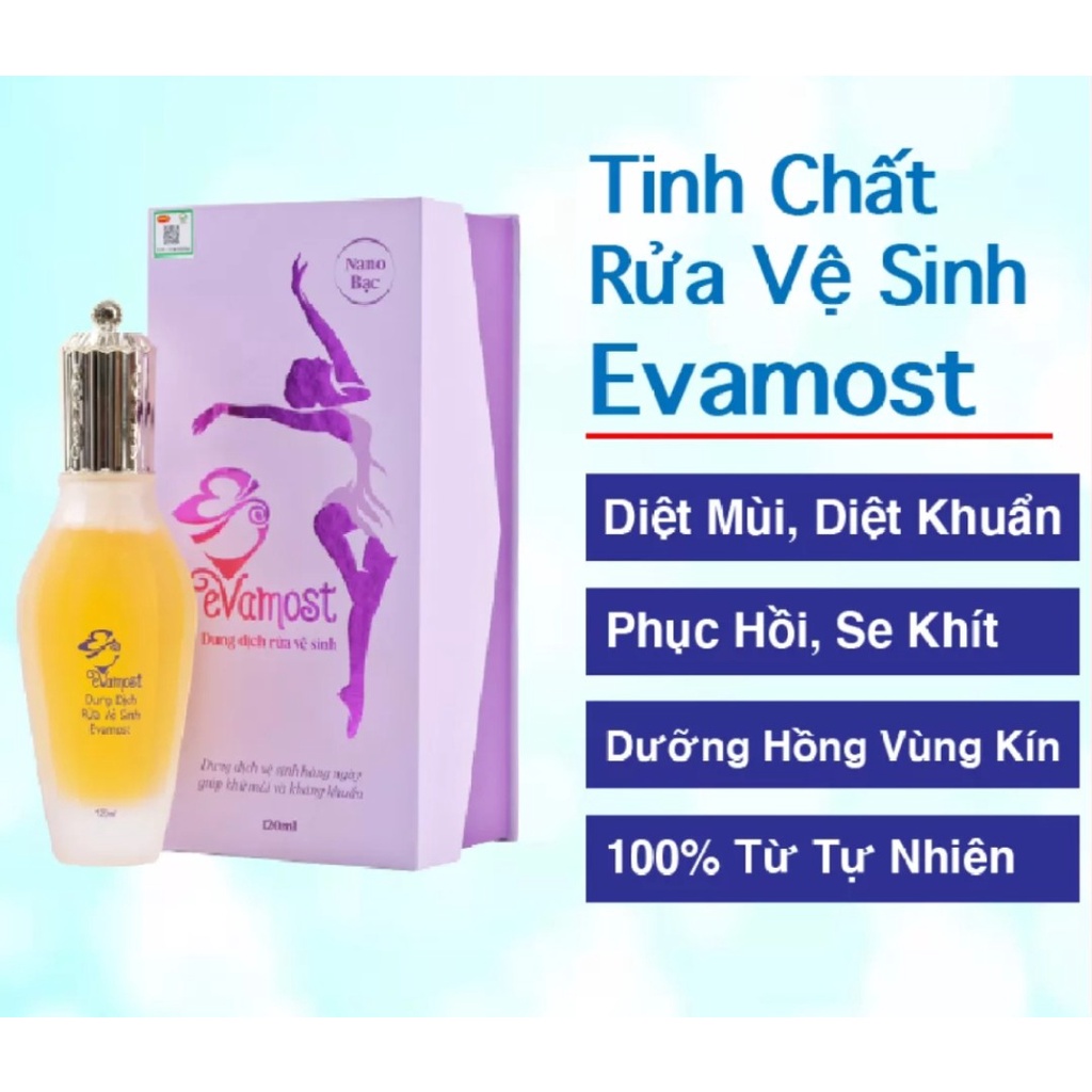 [chính hãng] Dung dịch vệ sinh Evamost 120ml - se khít, sạch thơm, làm hồng cô bé