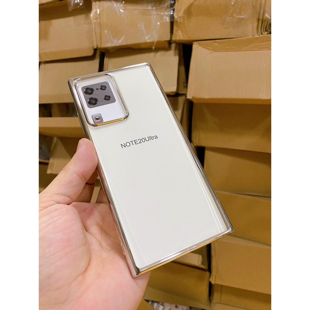 Ốp lưng Note 20 Ultra dẻo trong suốt viền màu tạo điểm nhấn sang chảnh, hàng chính hãng không ố vàng