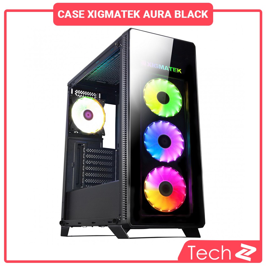 Vỏ cây máy tính Xigmatek AURA (3 Fan Led RGB,  ATX, Micro-ATX, ITX)