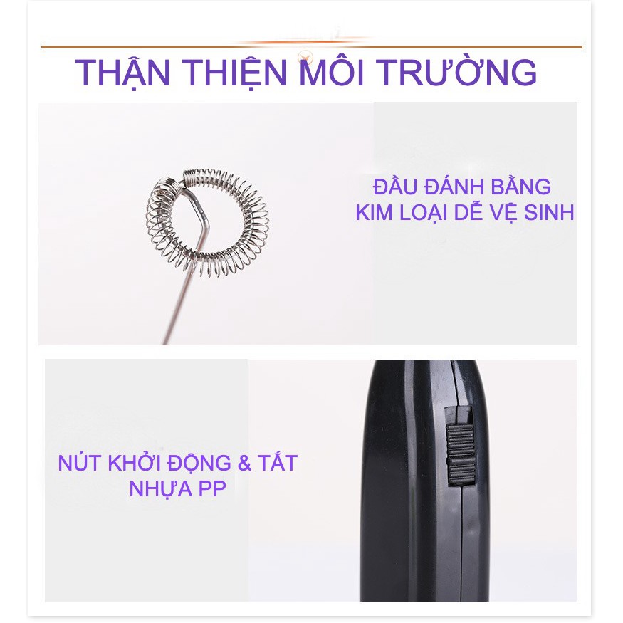 [NEW NEW] Máy đánh trứng cầm tay mini, máy tạo bọt hoa quả, café làm cappuchino tại nhà, máy đánh kem cầm tay 2020 – Tsh