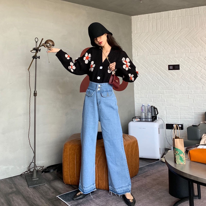 Áo len cardigan dáng ngắn họa tiết tươi sáng nổi bật