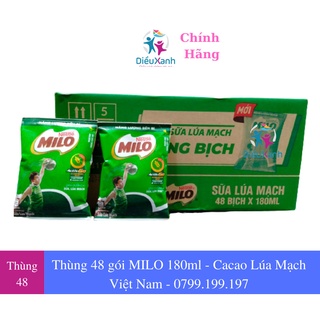 Thùng 48 gói milo nestle 180ml - sữa nước cacao lúa mạch