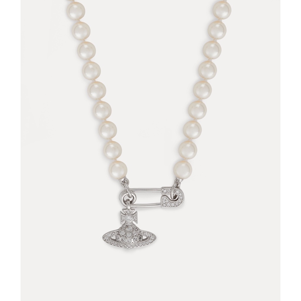 British VIVIENNE WESTW00D Queen Mother Saturn Vivian Lucrece paper clip necklace