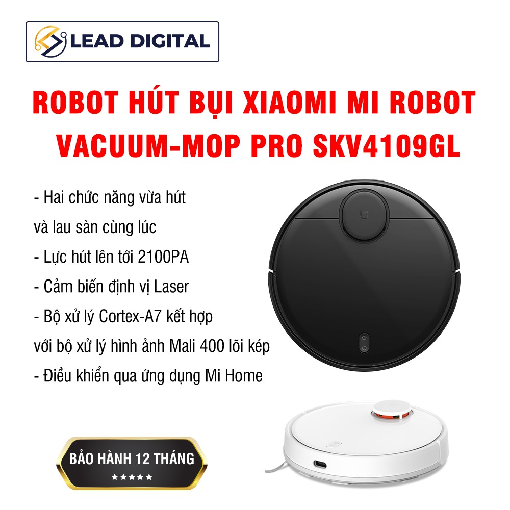 Robot Hút Bụi Xiaomi Mi Robot Vacuum Mop P - Hàng Chính Hãng - Bảo hành chính hãng 12 Tháng