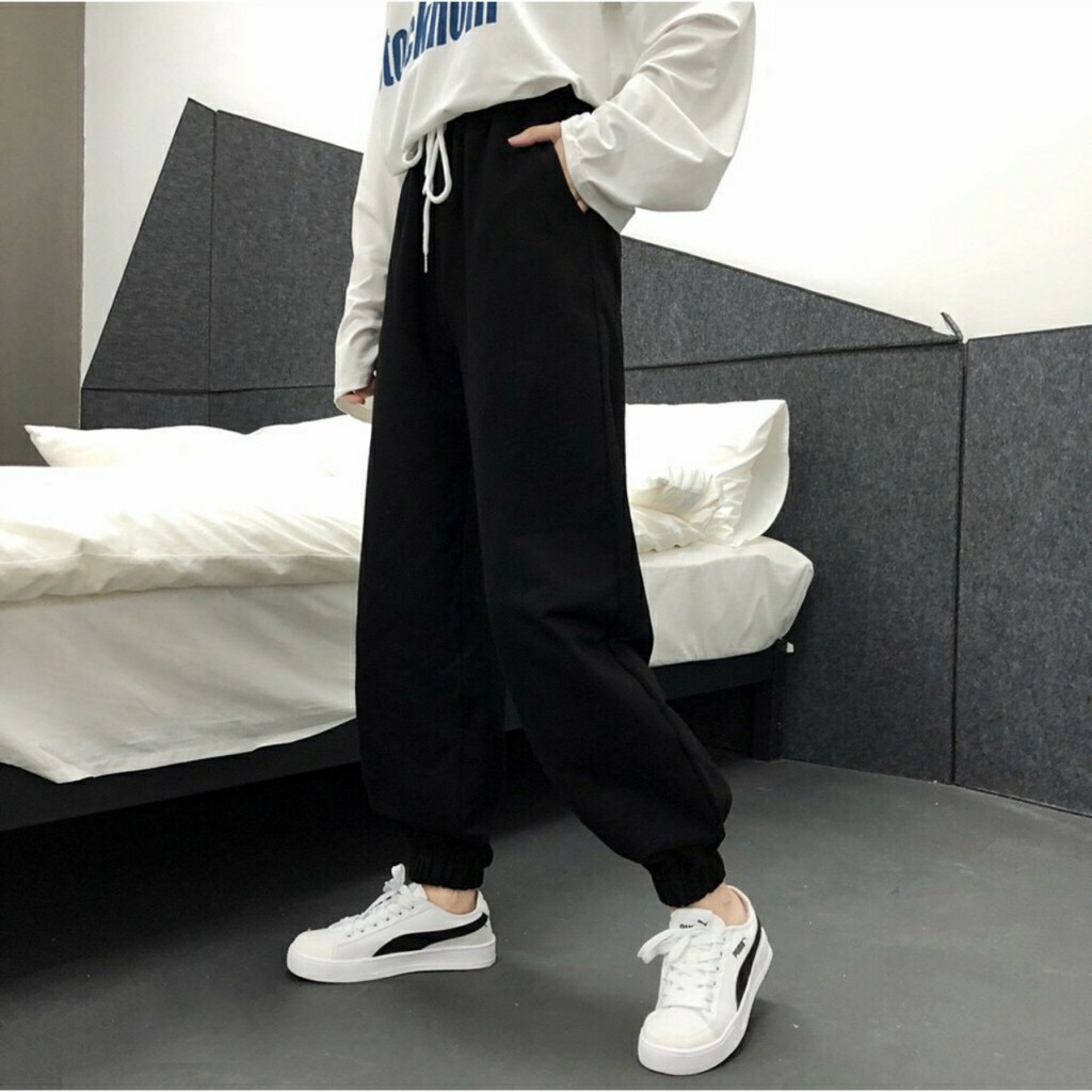 quần jogger spun nam nữ chất da cá 3 màu cá tính