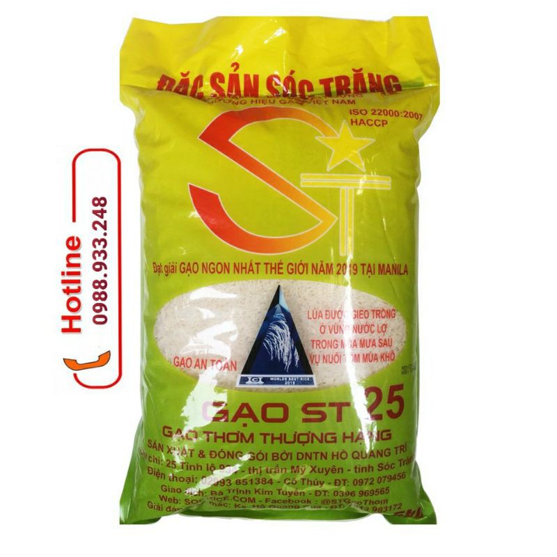 Gạo ST25 Gạo đặc sản Sóc Trăng đã có mặt tại Đất Cảng/ 5Kg