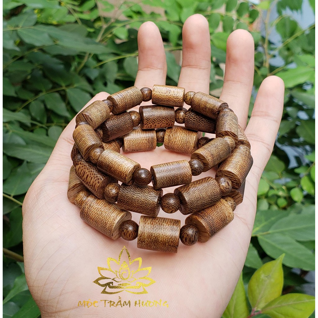 Vòng Tay Trầm Hương Trụ Trúc Size 12mm (Nam) Trầm Tốc Việt Trầm Hương Tự Nhiên - Mùi Dịu Nhẹ