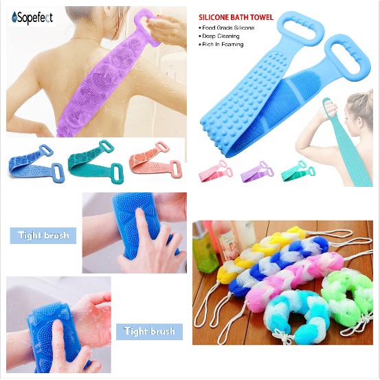 [FREESHIP] BÔNG TẮM, DÂY SILICONE CHÀ LƯNG